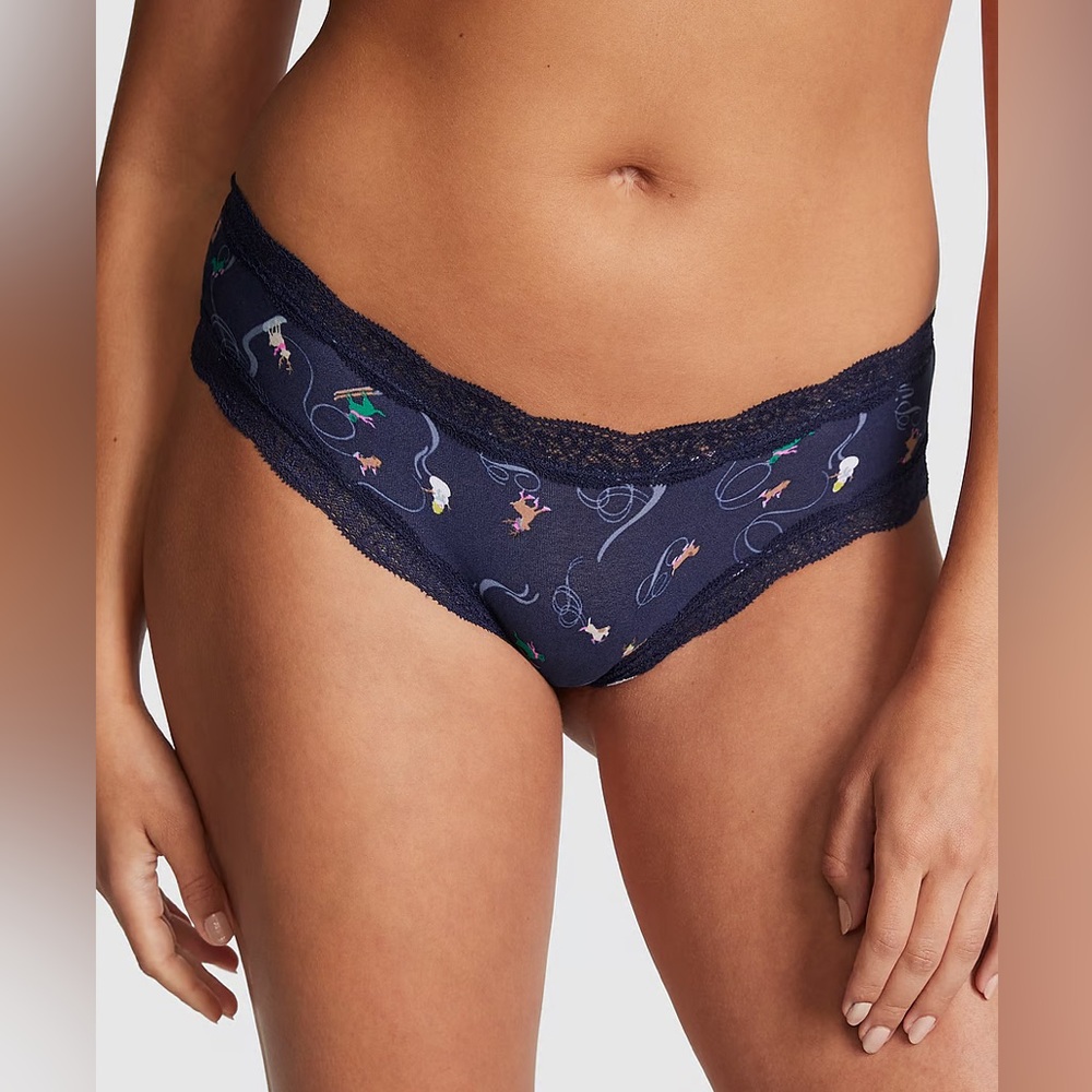 PINK EVERYDAY LACE-TRIM CHEEKSTER PANTY